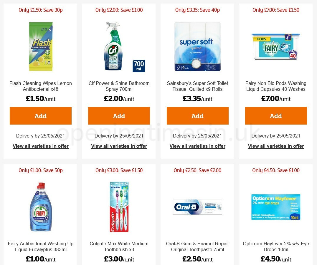 Sainsbury's Offers from 6 May