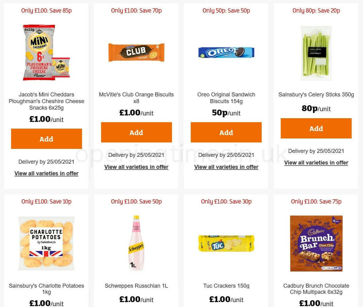 Sainsbury's Offers from 21 May