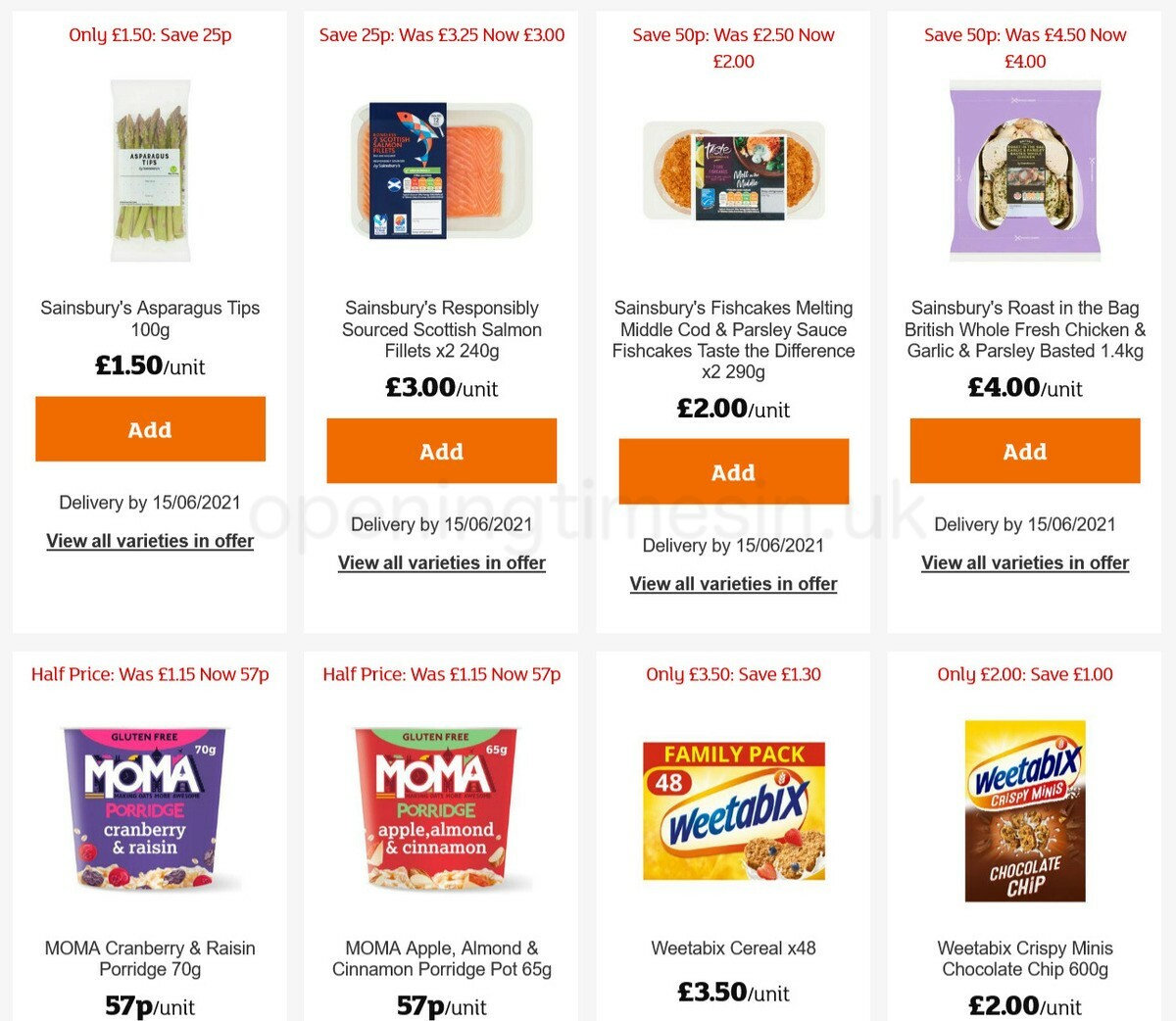 Sainsbury's Offers from 11 June