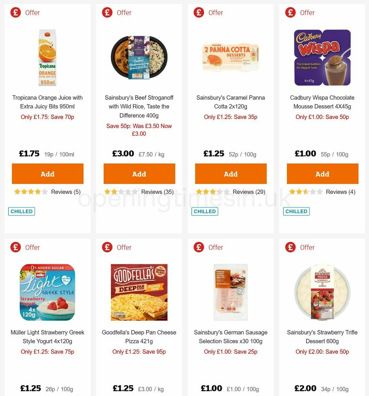 Sainsbury's Offers from 8 July