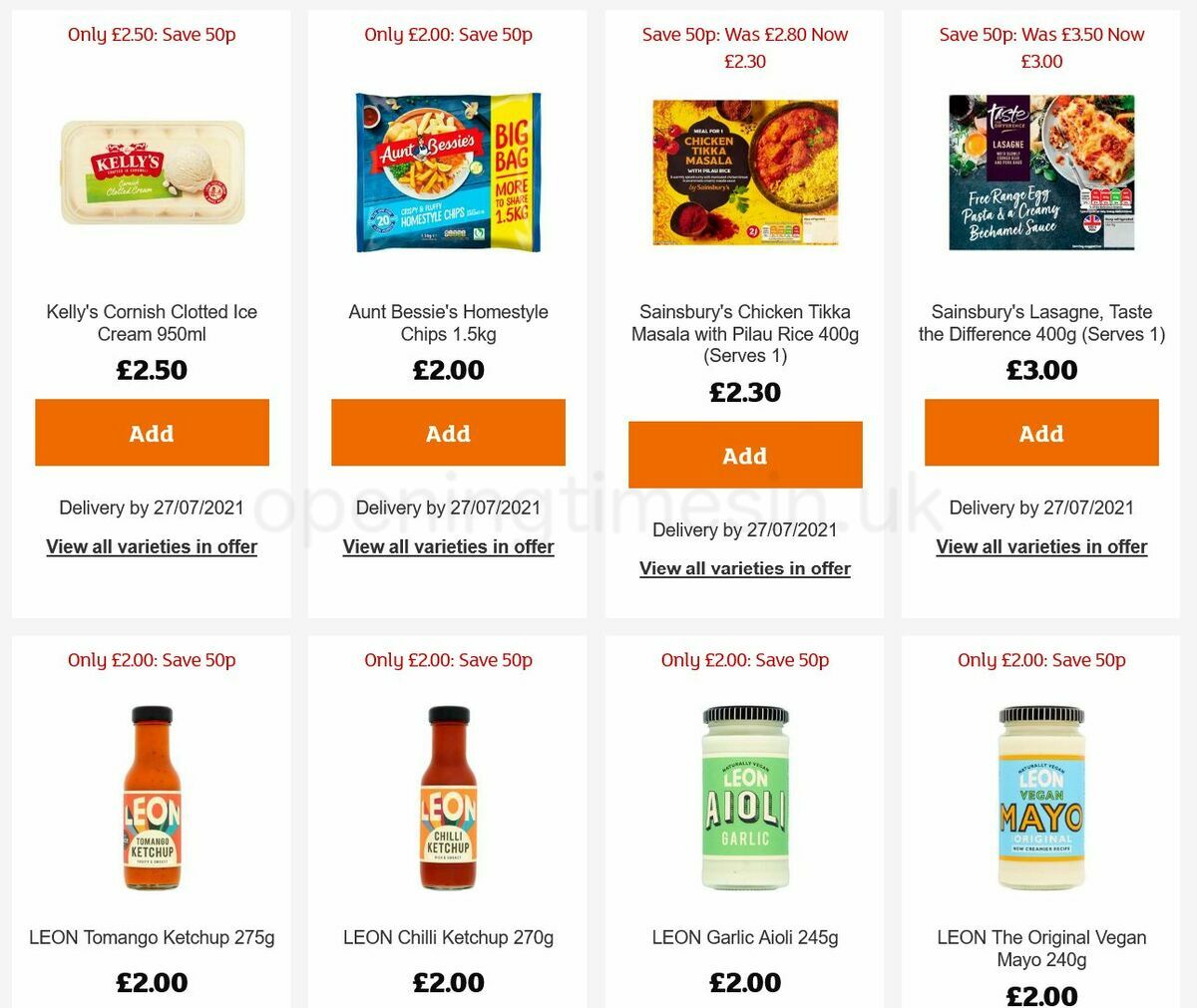Sainsbury's Offers from 8 July