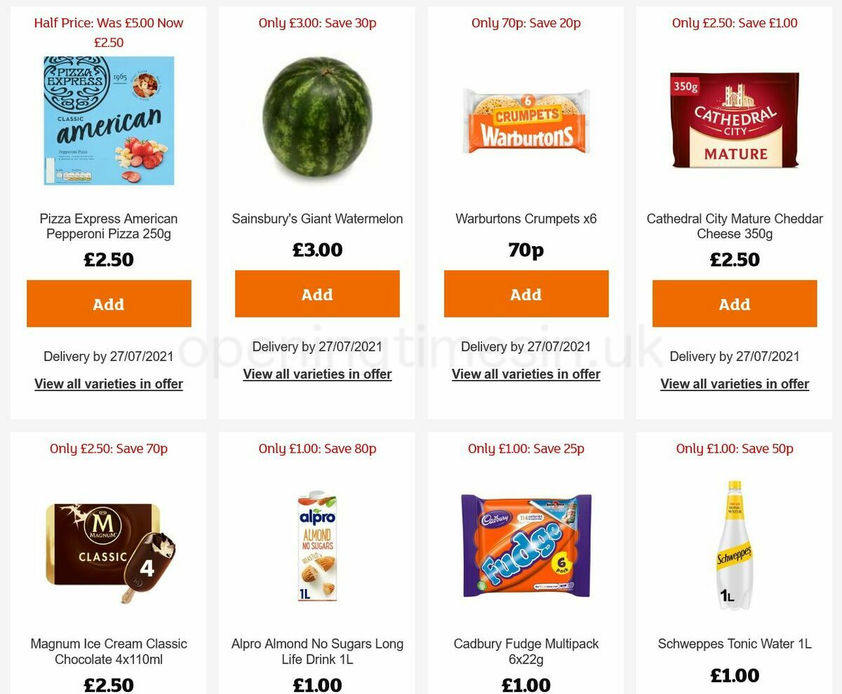 Sainsbury's Offers from 16 July