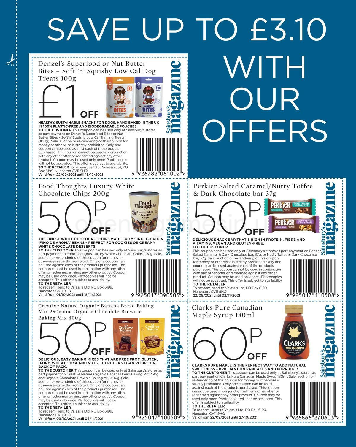 Sainsbury's Magazine October Offers from 1 October