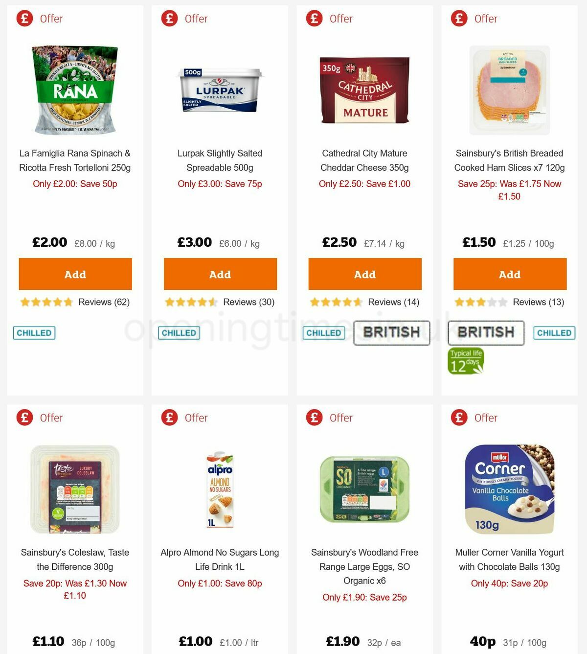 Sainsbury's Offers from 1 October