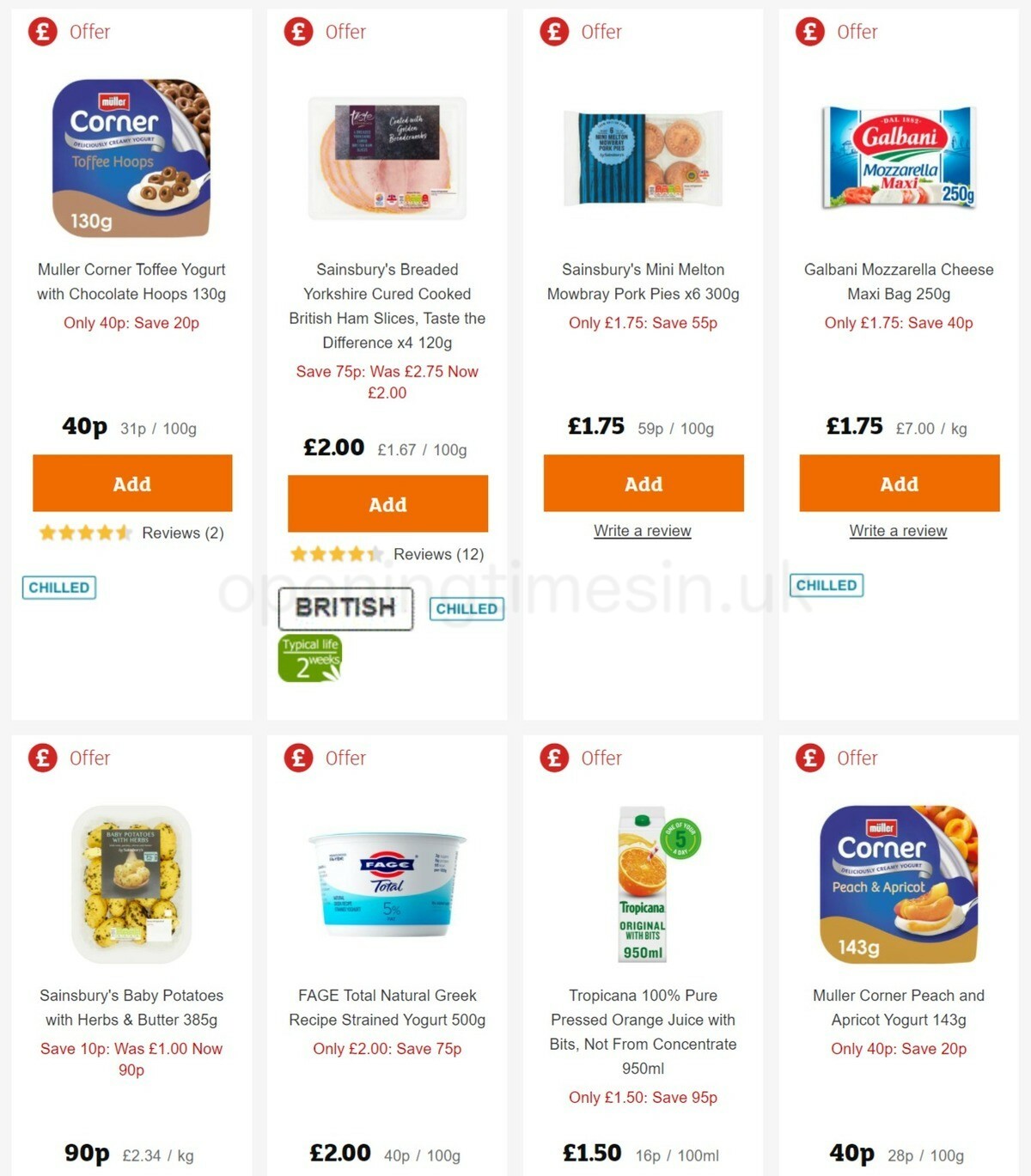 Sainsbury's Offers from 8 October