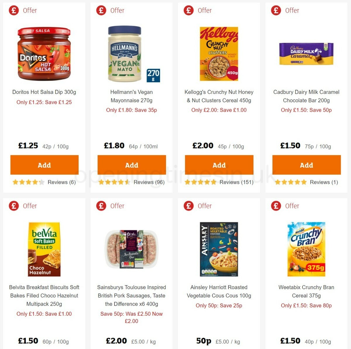 Sainsbury's Offers from 15 October