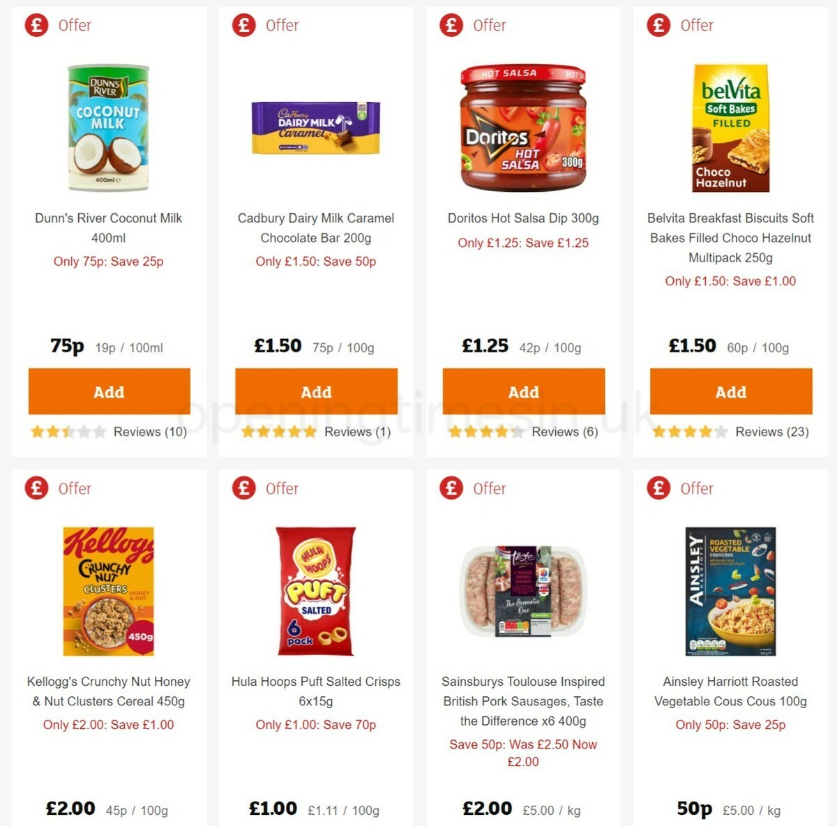 Sainsbury's Offers from 21 October