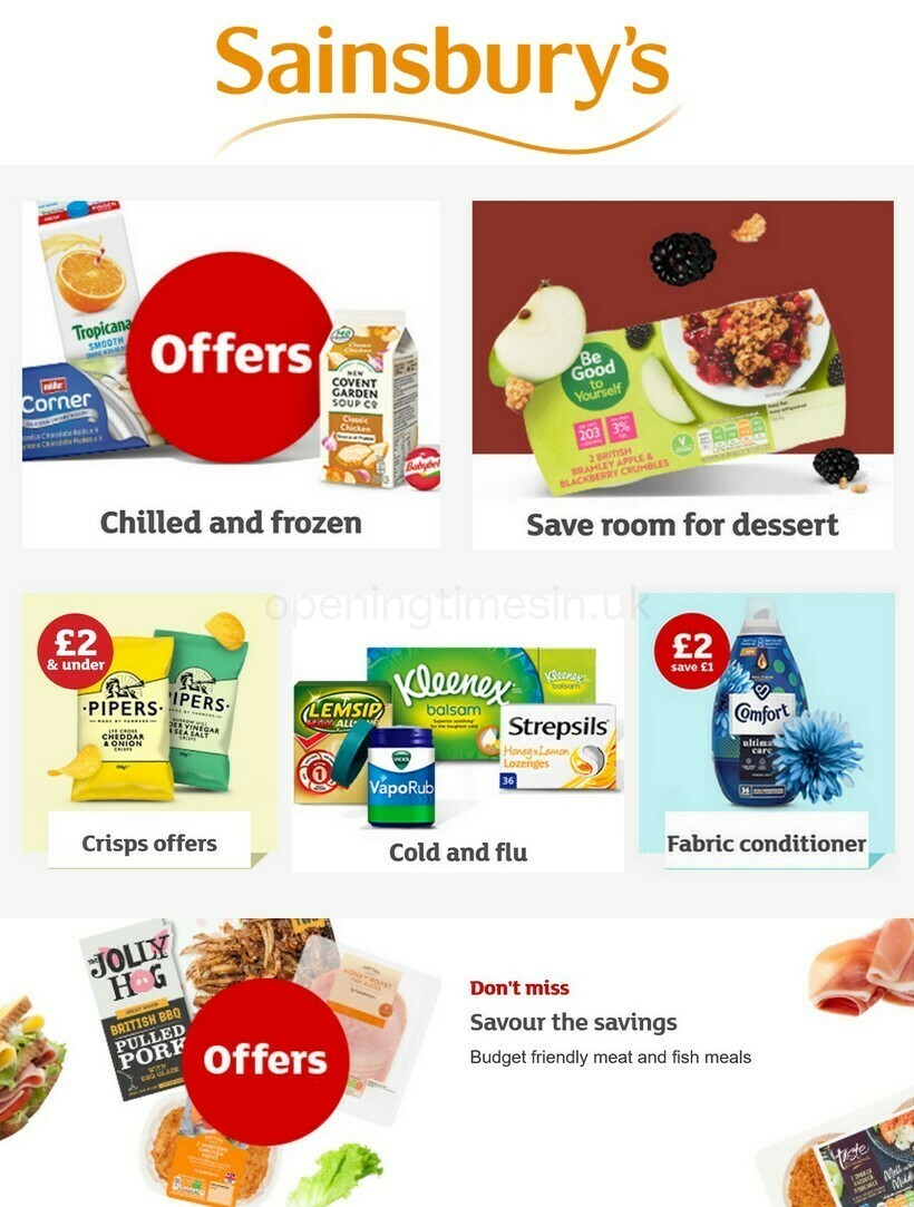 Sainsbury's Offers from 29 October