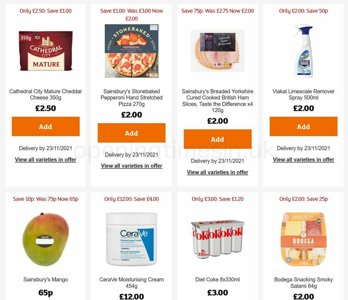 Sainsbury's Offers from 5 November