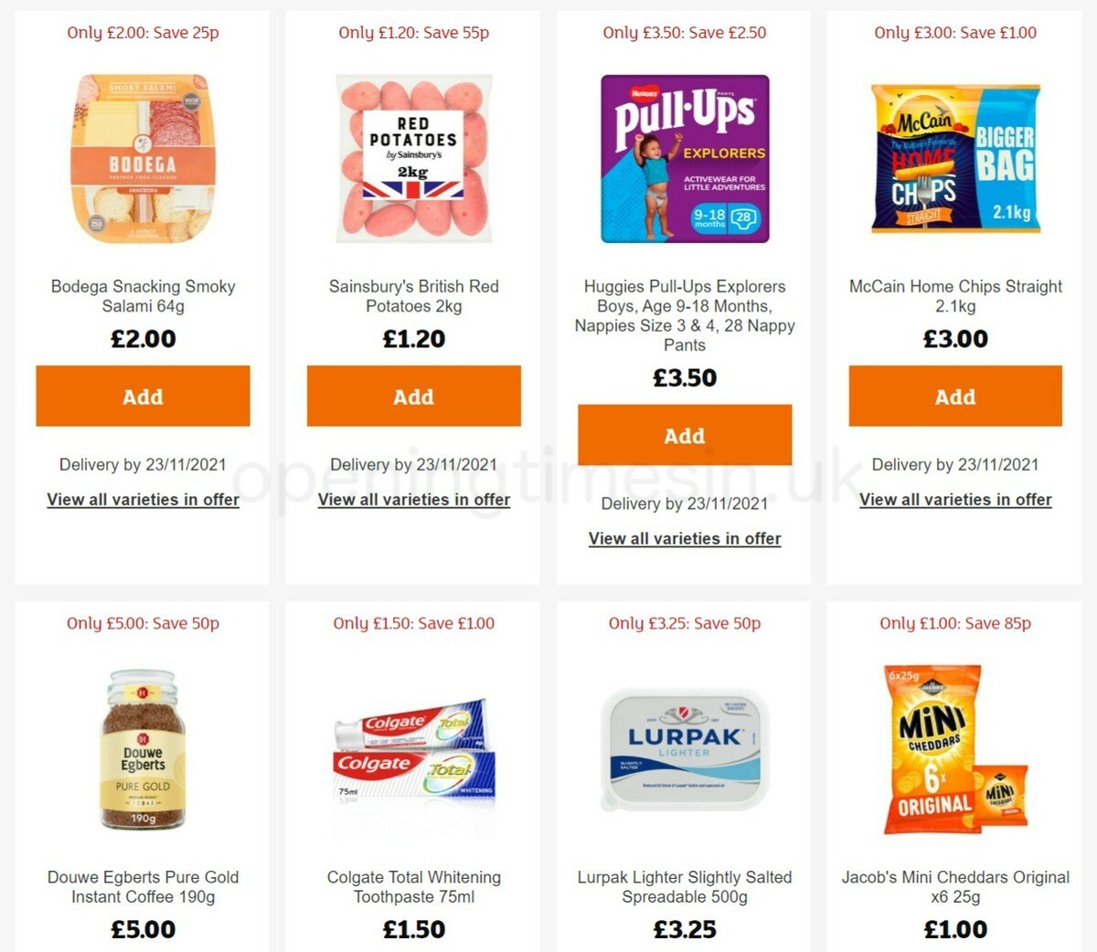 Sainsbury's Offers from 11 November