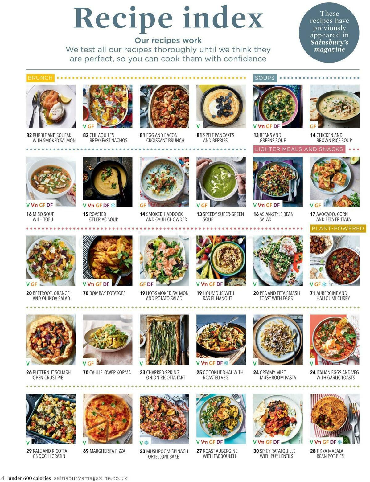 Sainsbury's Magazine – Collection Under 600 Calories Offers from 20 December