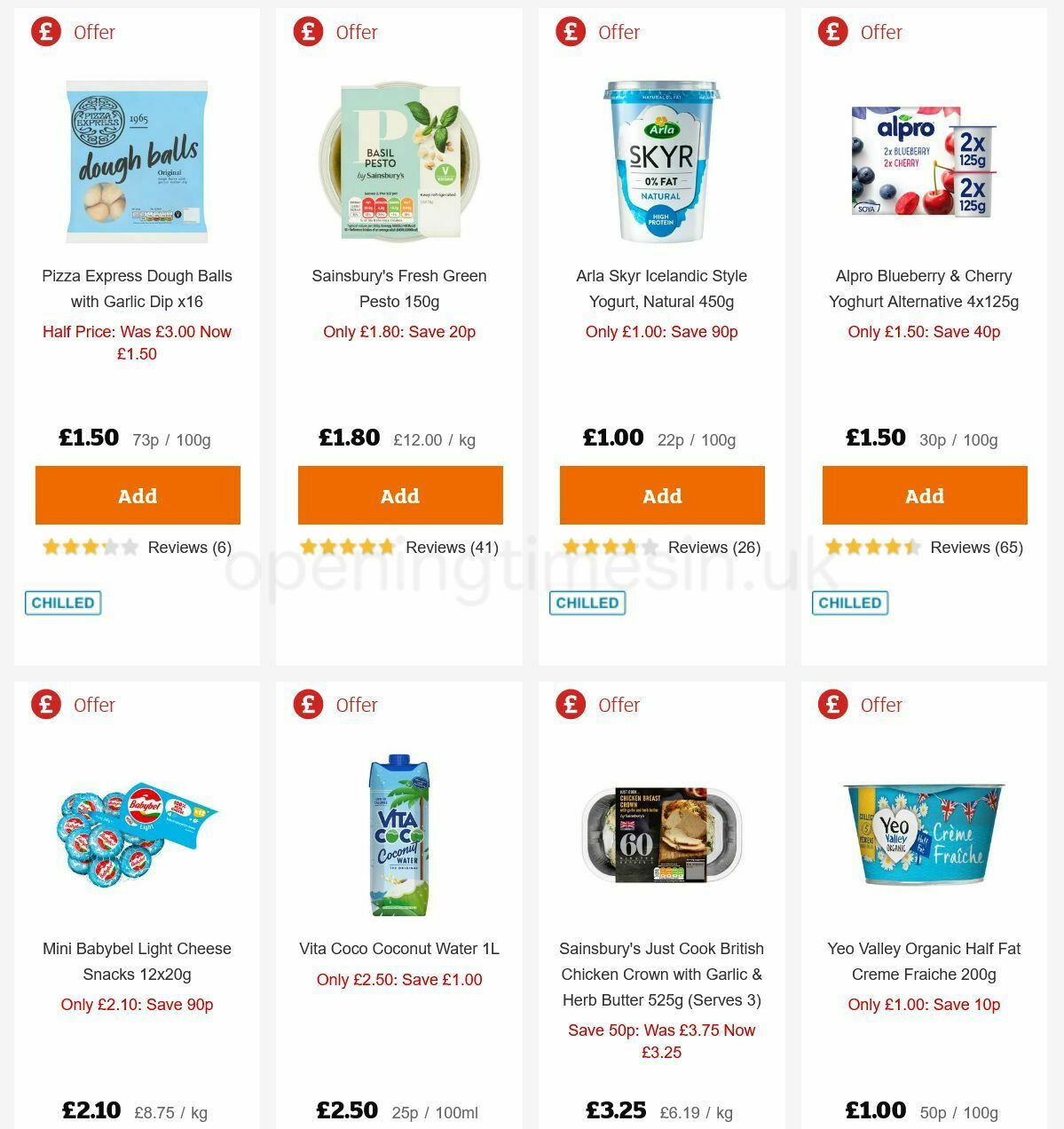 Sainsbury's Offers from 11 February