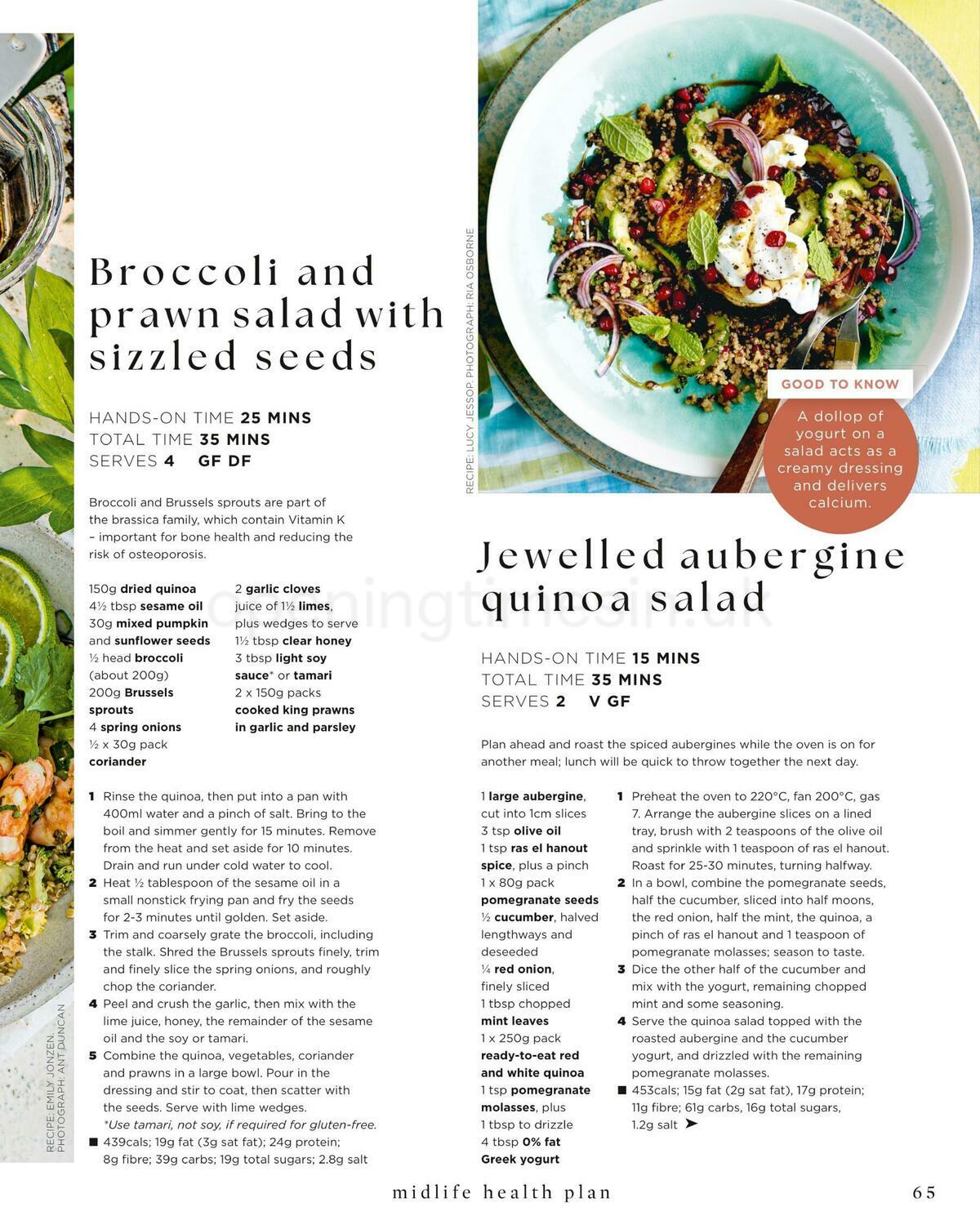 Sainsbury's Magazine – 28 Day Midlife Health Plan Offers from 20 May