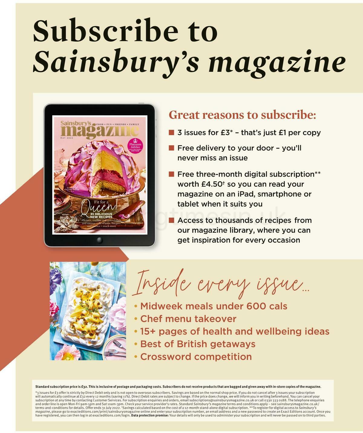 Sainsbury's Magazine – 28 Day Midlife Health Plan Offers from 20 May