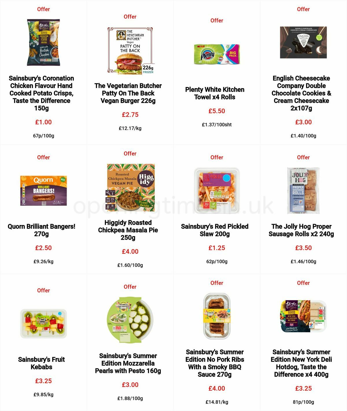 Sainsbury's Jubilee Celebration Offers from 2 June