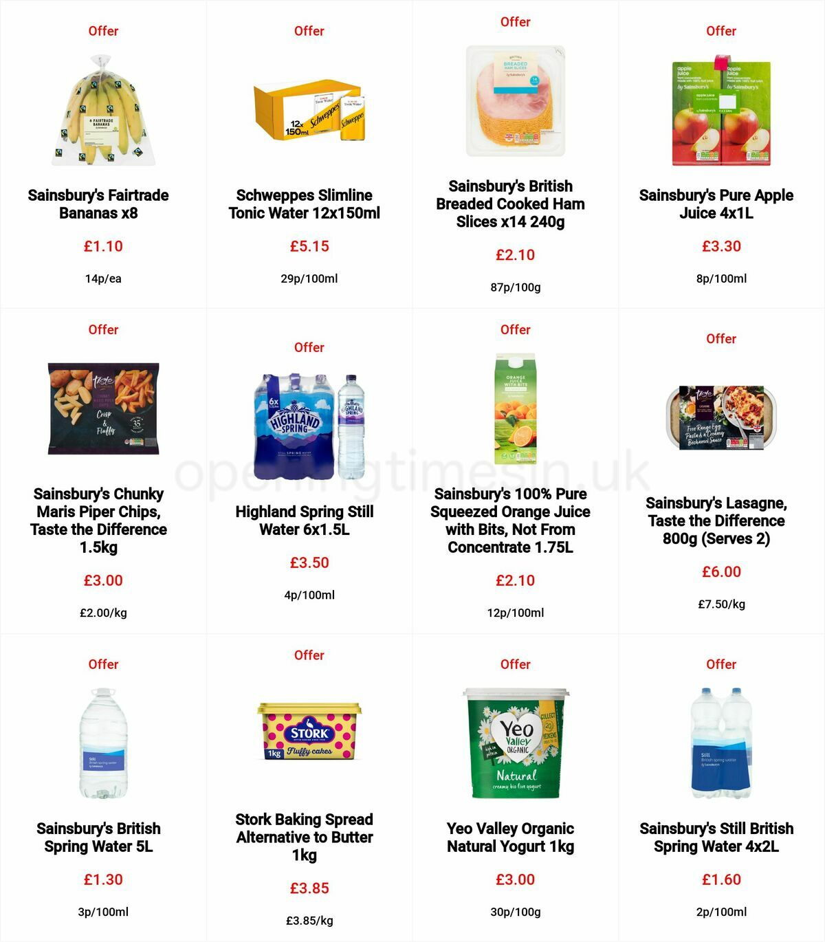 Sainsbury's Offers from 5 August