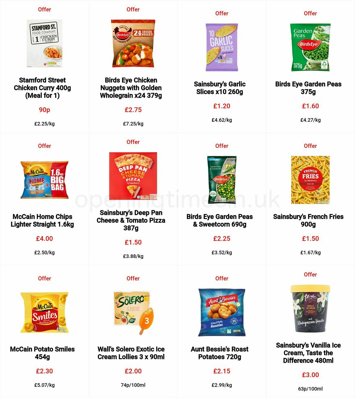 Sainsbury's Offers from 28 October