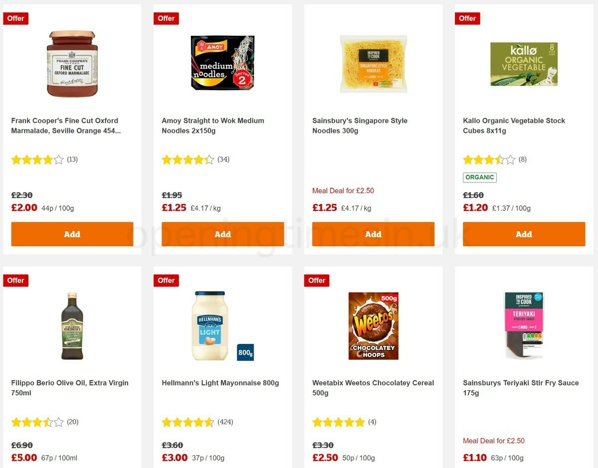 Sainsbury's Offers from 18 November