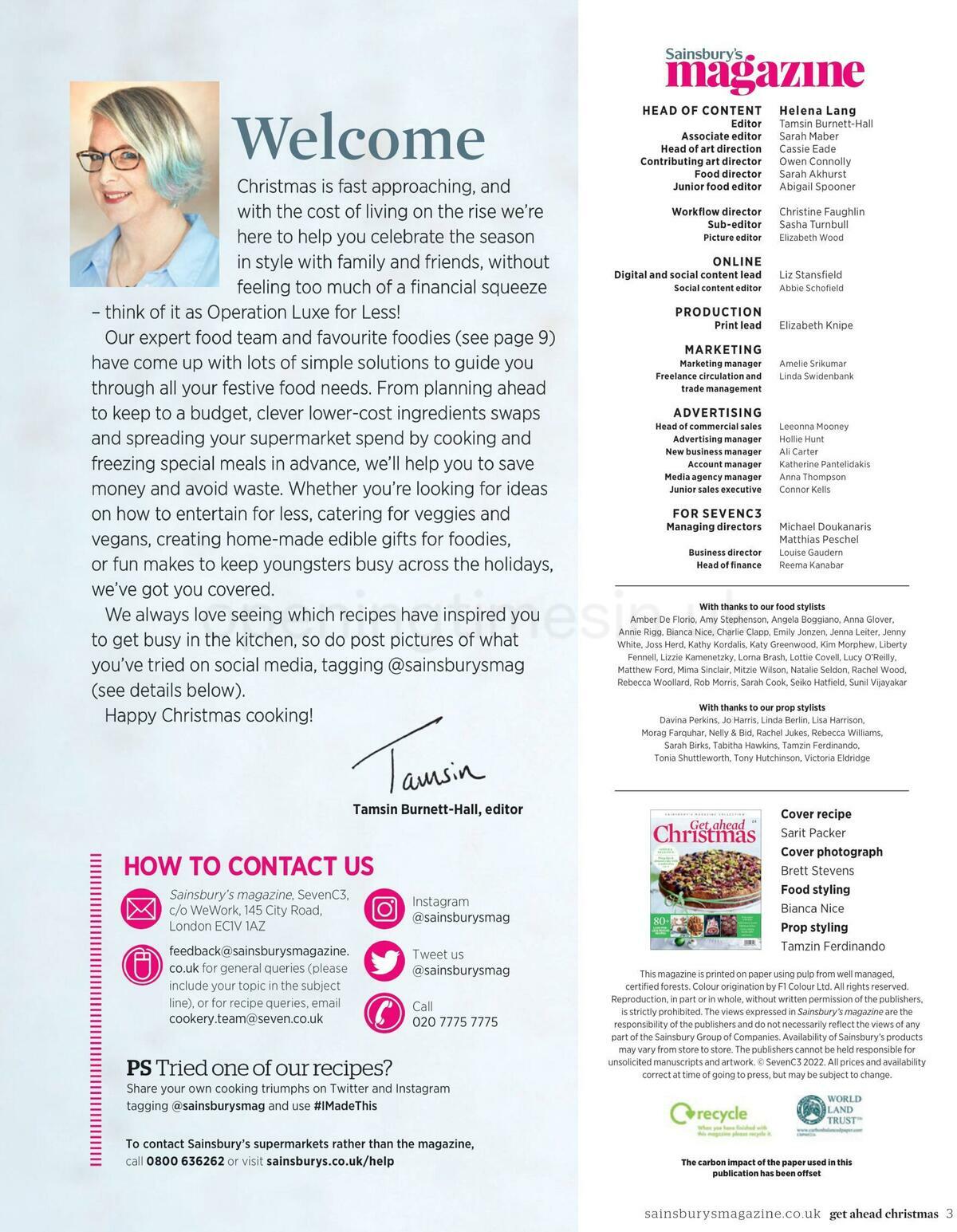 Sainsbury's Magazine Collection- Get Ahead Christmas Offers from 25 November