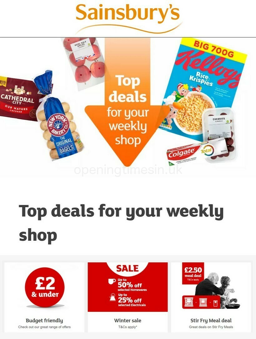Sainsbury's Offers from 6 January