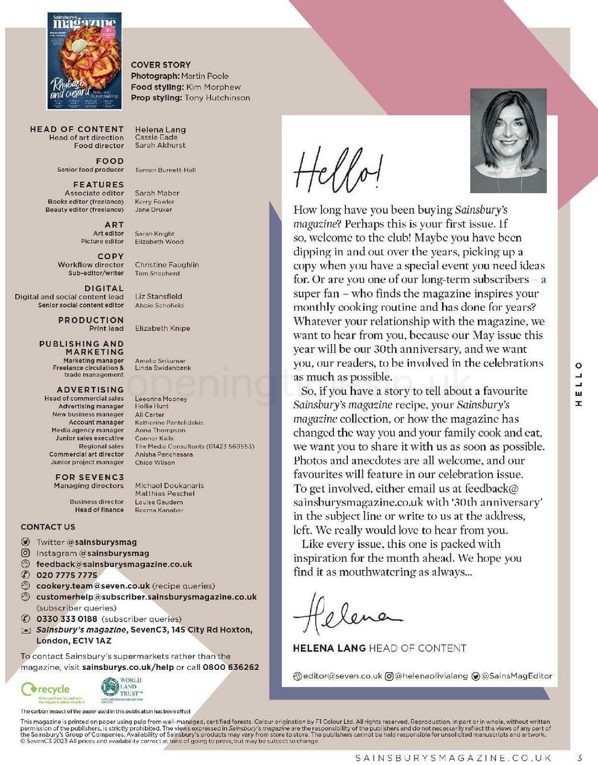 Sainsbury's Magazine February Offers from 1 February