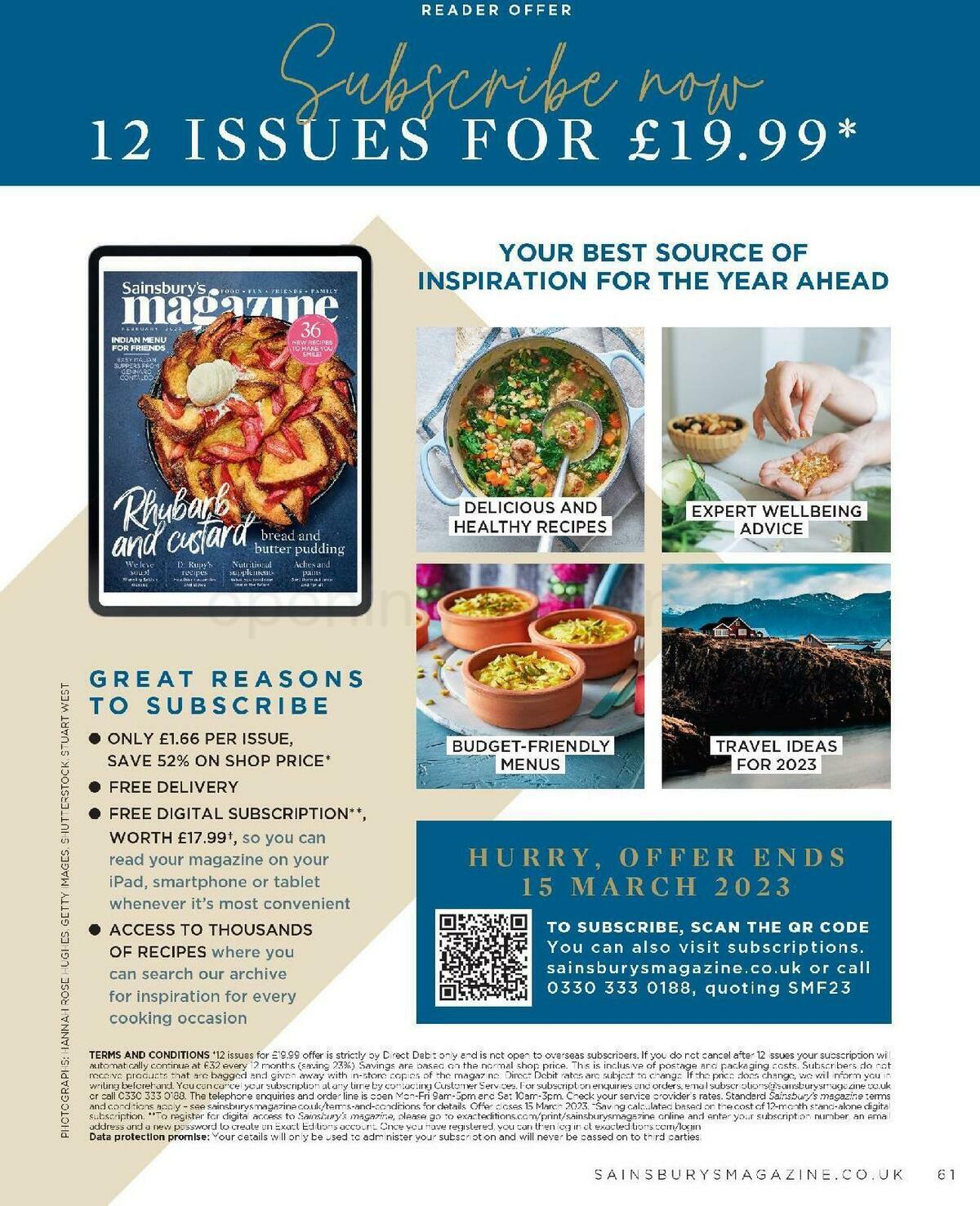 Sainsbury's Magazine February Offers from 1 February