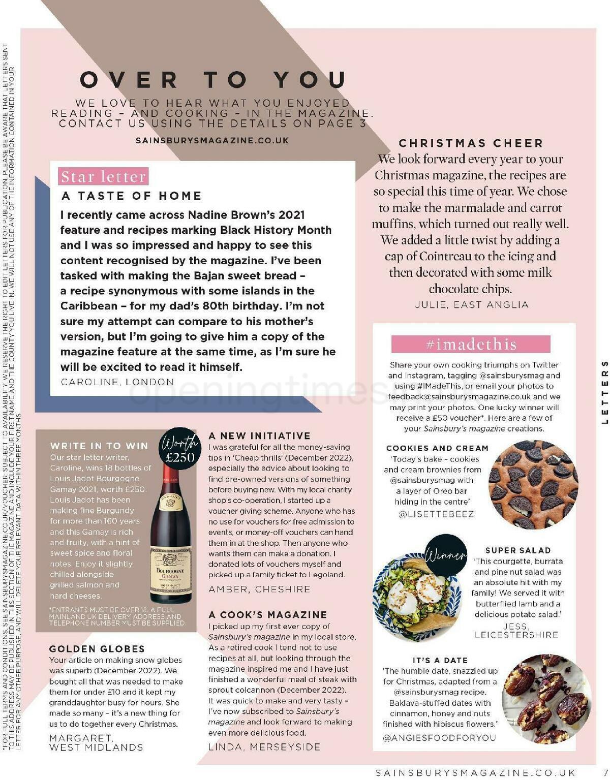 Sainsbury's Magazine February Offers from 1 February