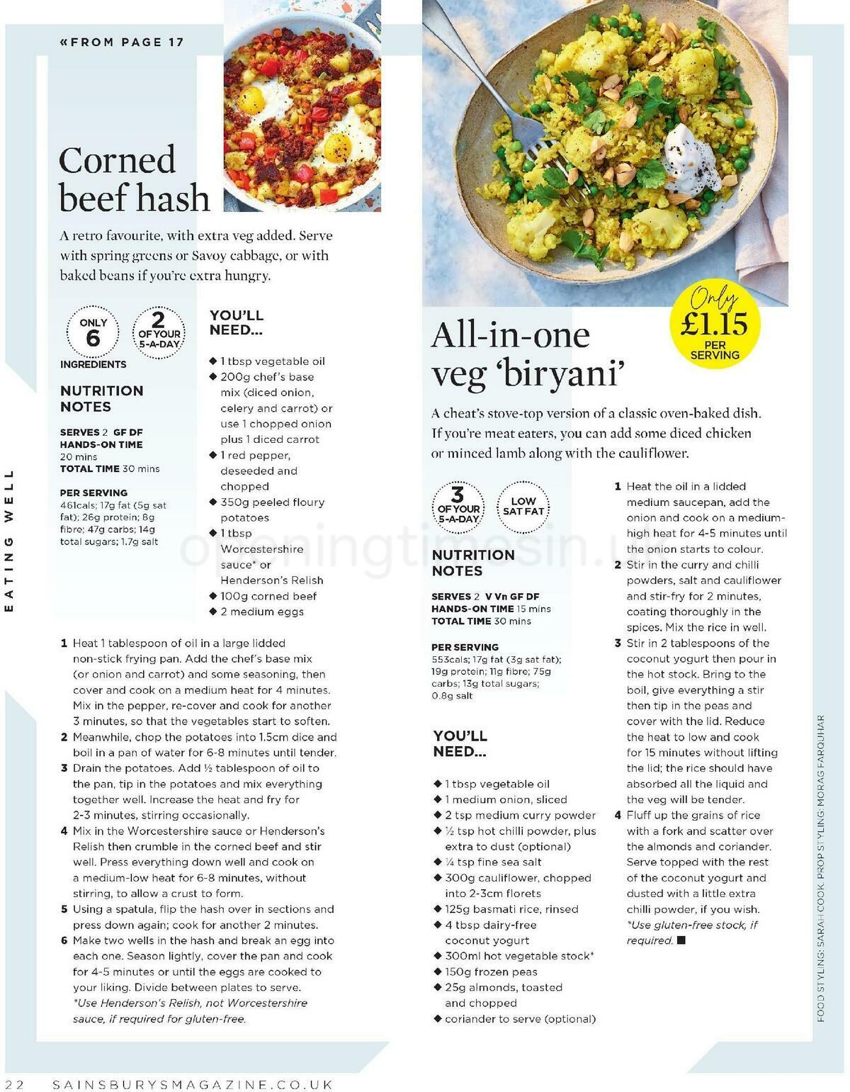 Sainsbury's Magazine March Offers from 1 March