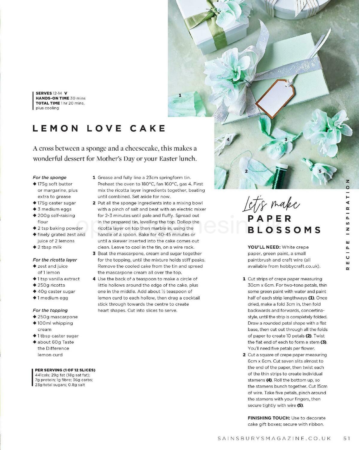 Sainsbury's Magazine March Offers from 1 March