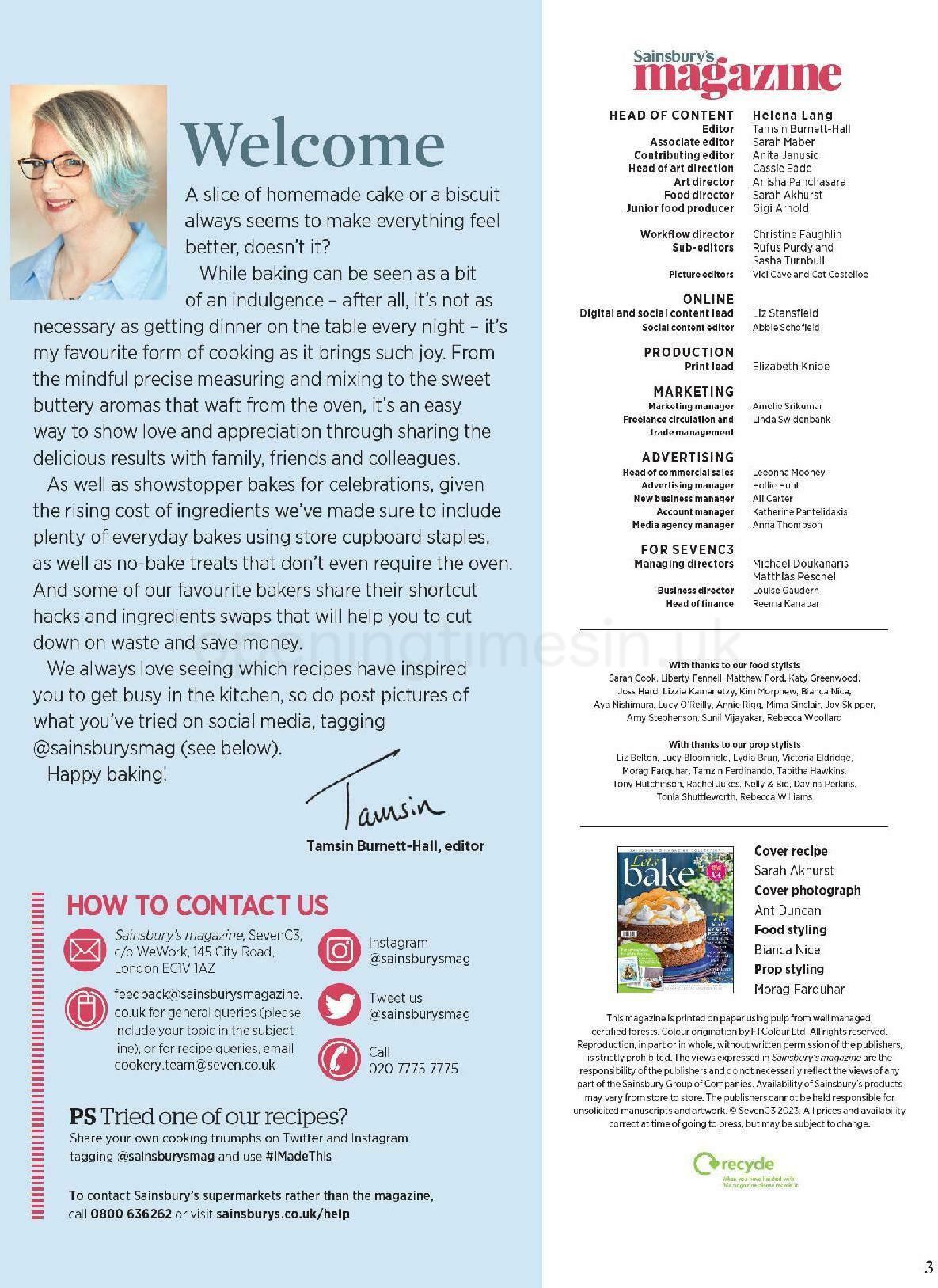 Sainsbury's Magazine Collection – Let's bake Offers from 25 March