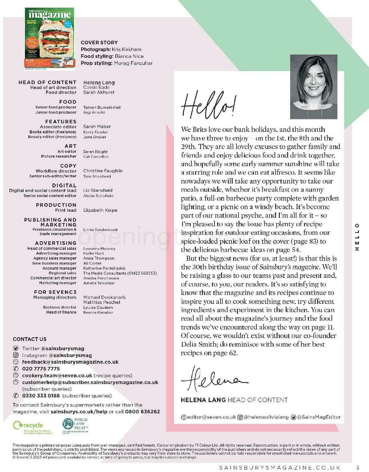 Sainsbury's Magazine May Offers from 1 May