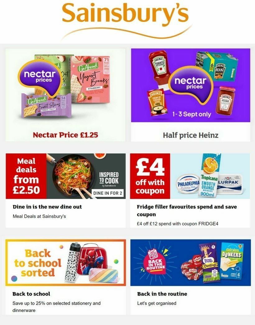 Sainsbury's Offers from 1 September