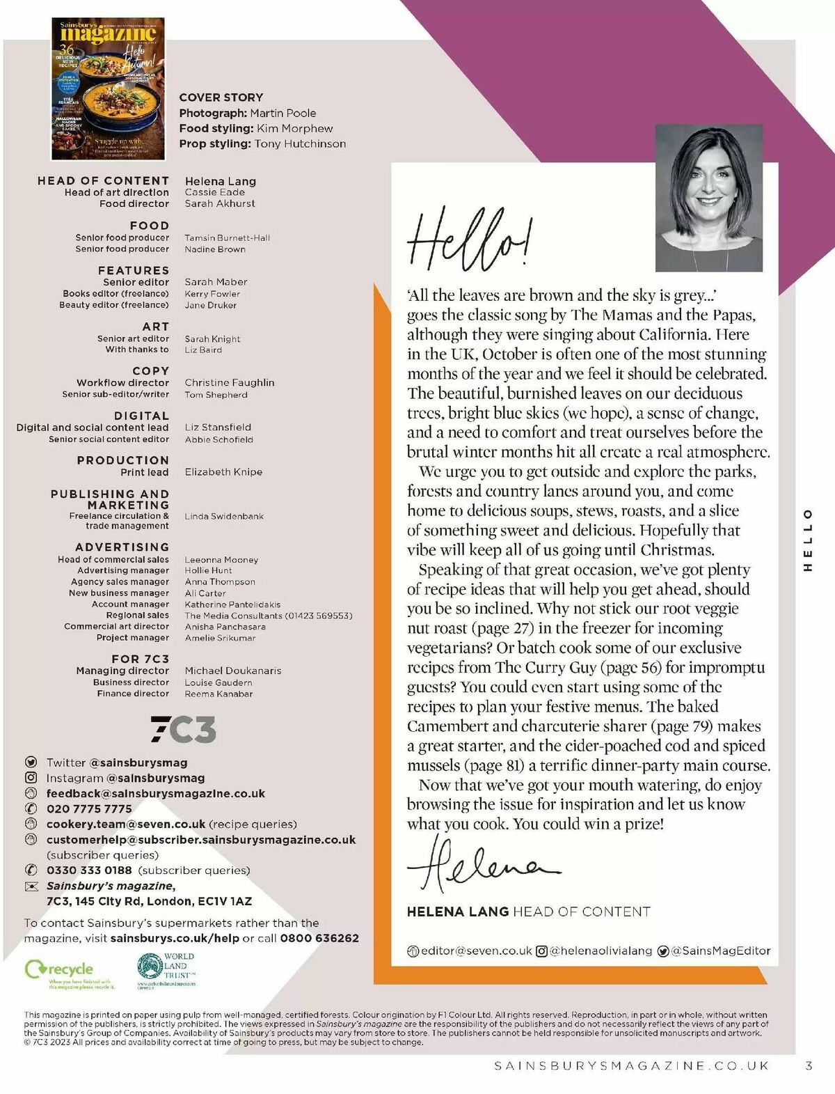 Sainsbury's Magazine October Offers from 1 October