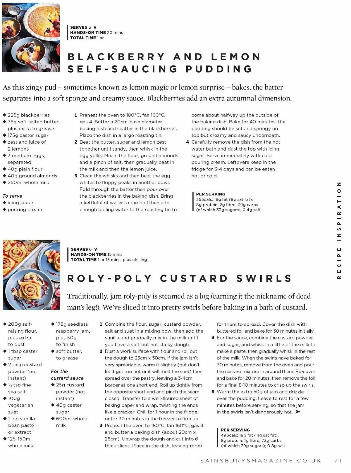 Sainsbury's Magazine October Offers from 1 October