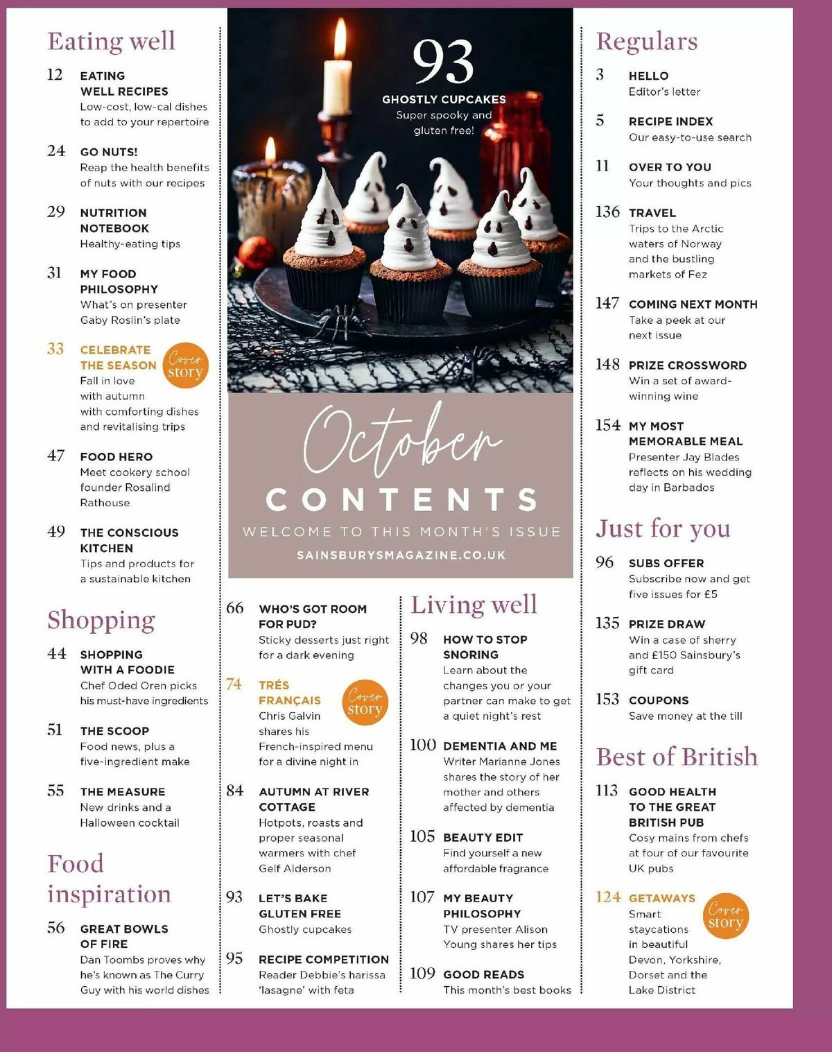 Sainsbury's Magazine October Offers from 1 October
