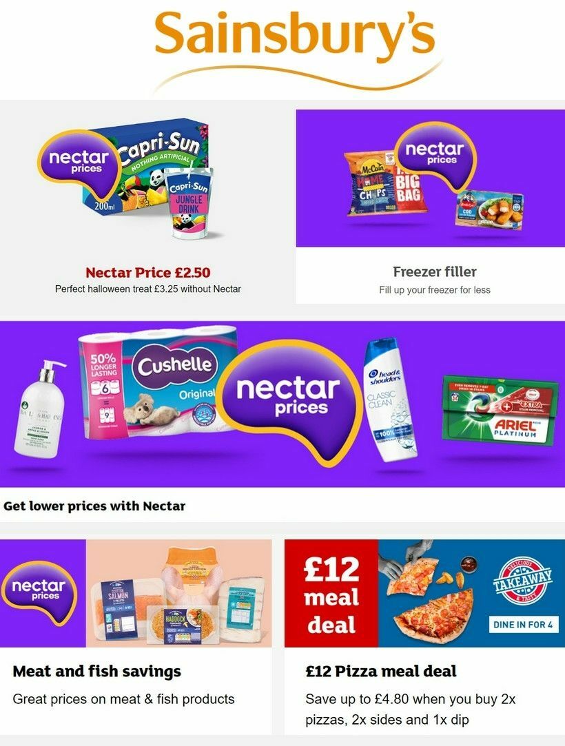 Sainsbury's Offers from 13 October