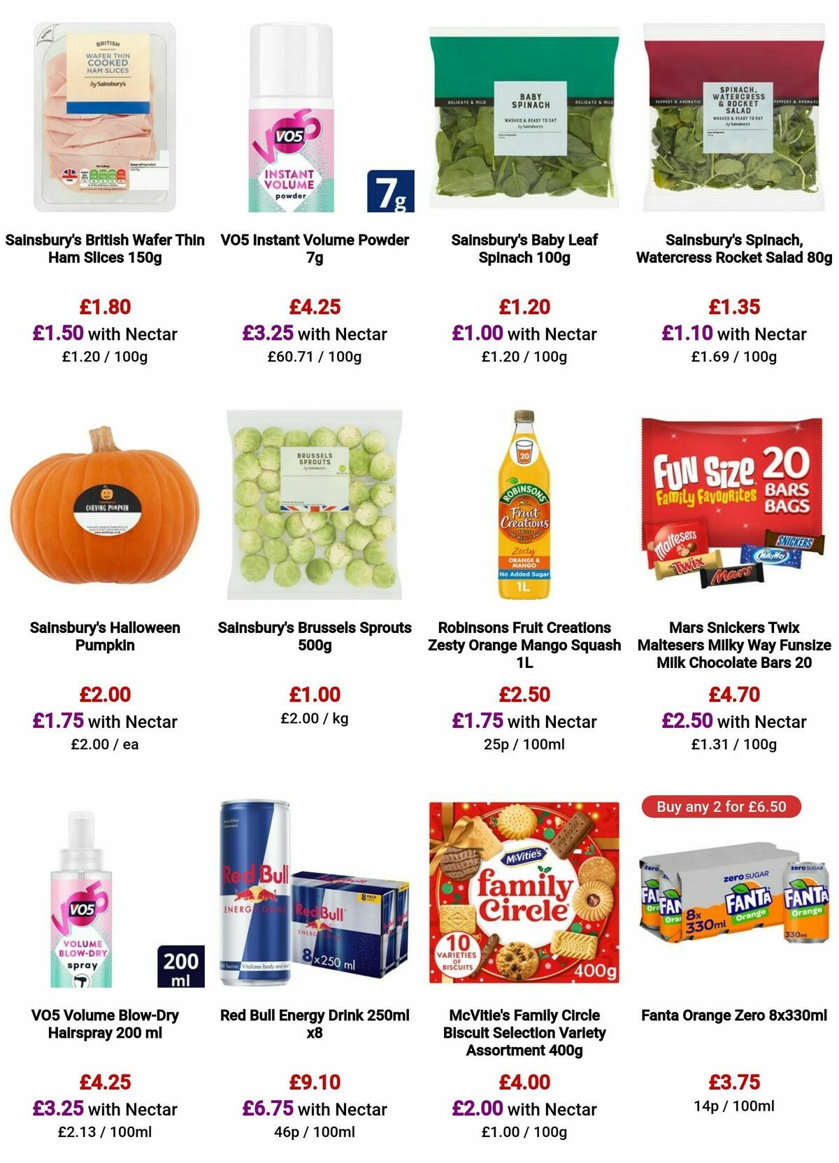 Sainsbury's Offers from 27 October
