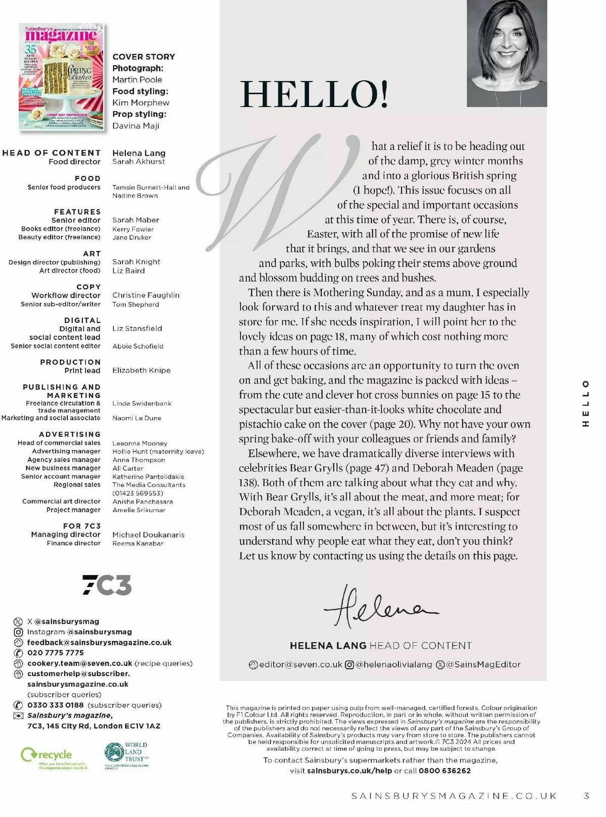 Sainsbury's Magazine March Offers from 1 March