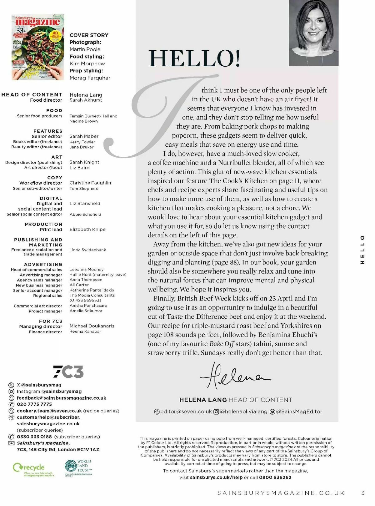 Sainsbury's Magazine April Offers from 1 April