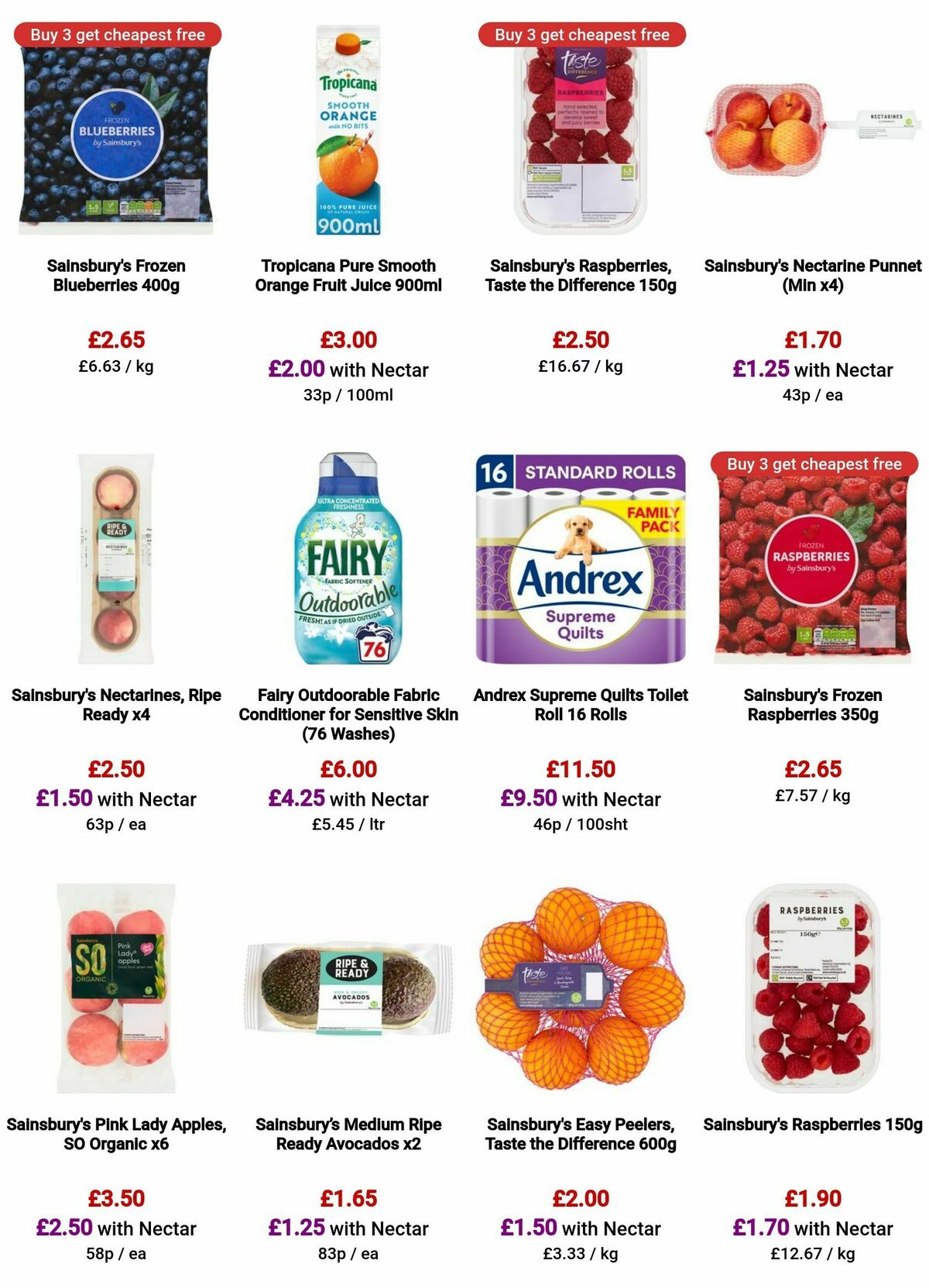 Sainsbury's Offers from 2 August