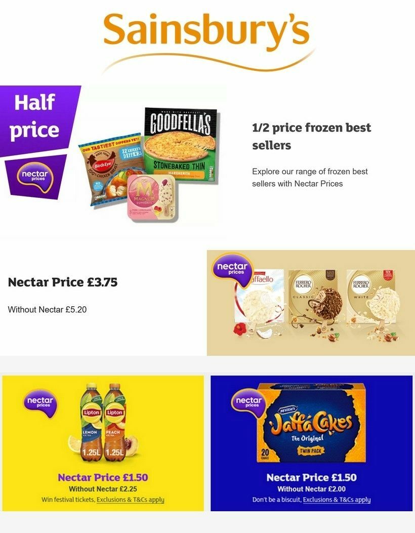 Sainsbury's Offers from 9 August