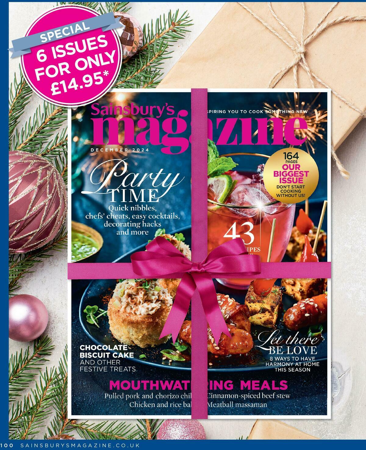 Sainsbury's Magazine December Offers from 1 December