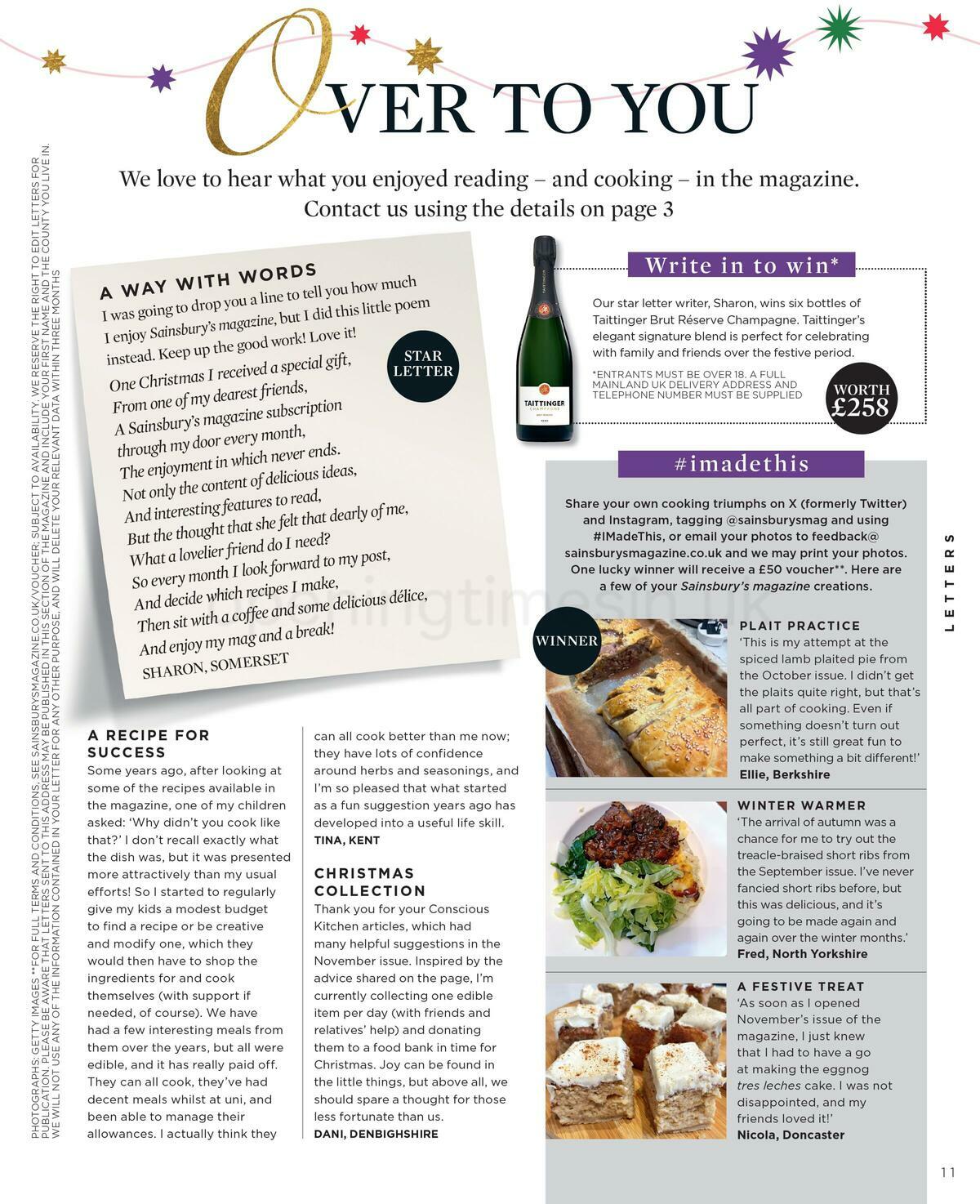 Sainsbury's Magazine December Offers from 1 December