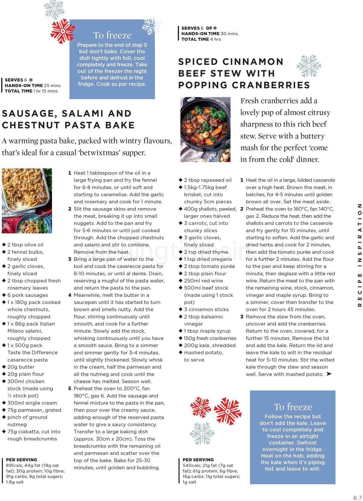 Sainsbury's Magazine December Offers from 1 December