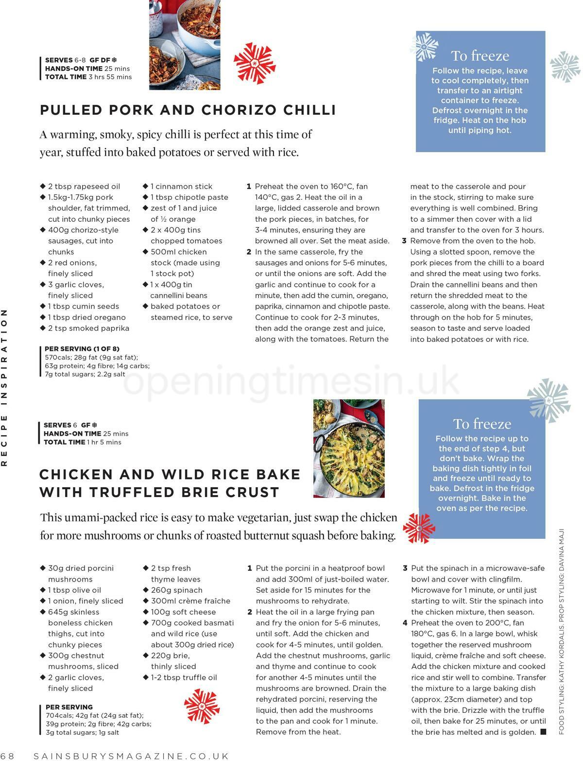 Sainsbury's Magazine December Offers from 1 December