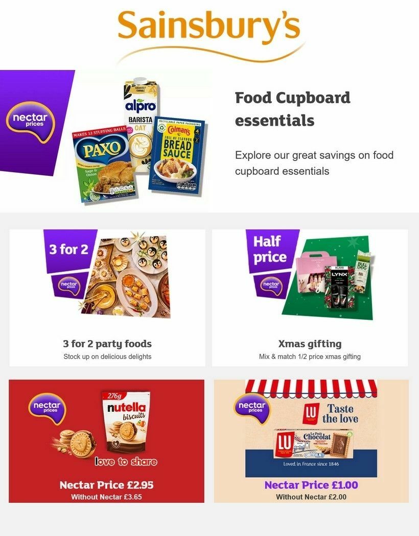 Sainsbury's Offers from 6 December