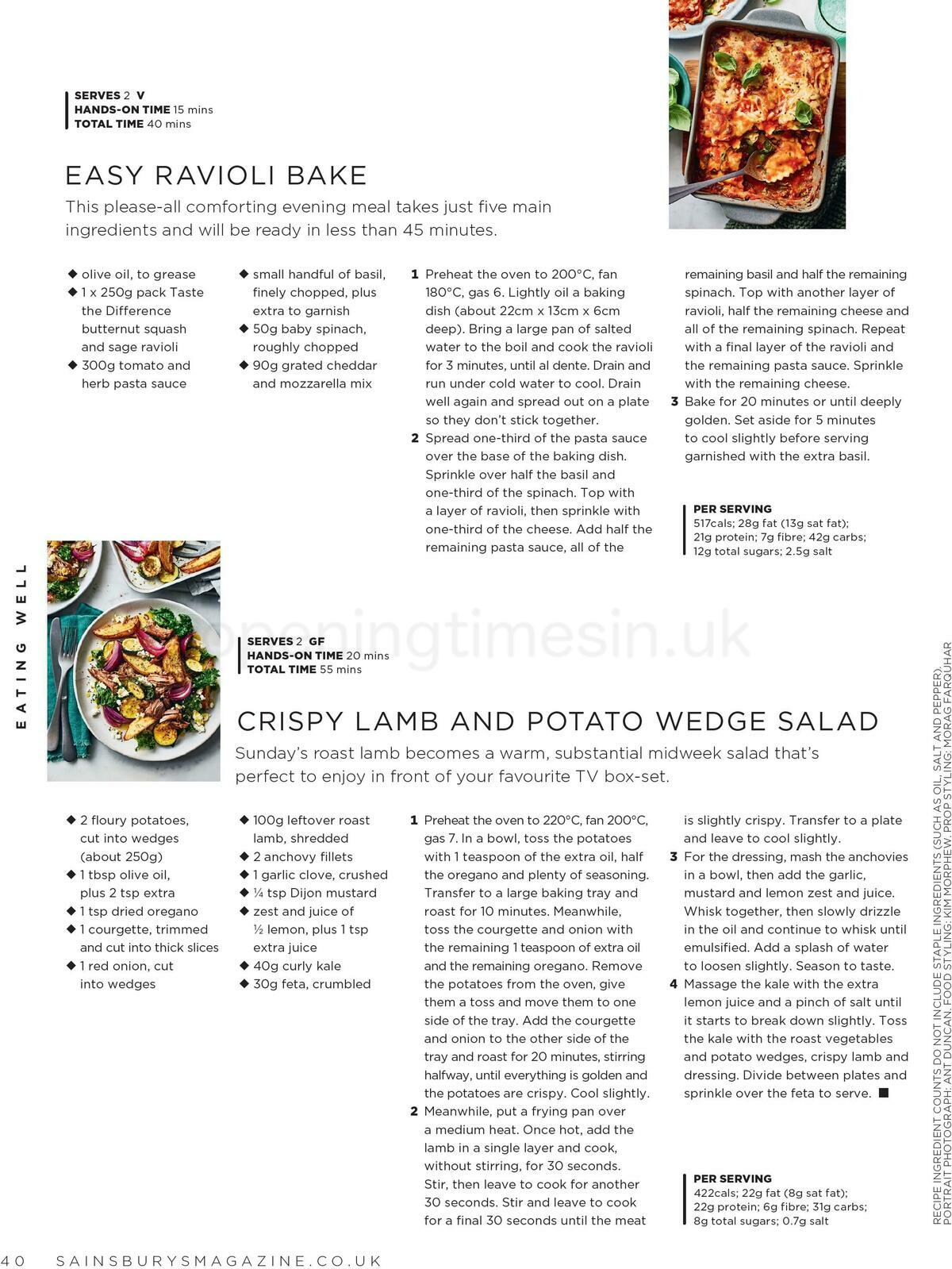 Sainsbury's Magazine January Offers from 1 January