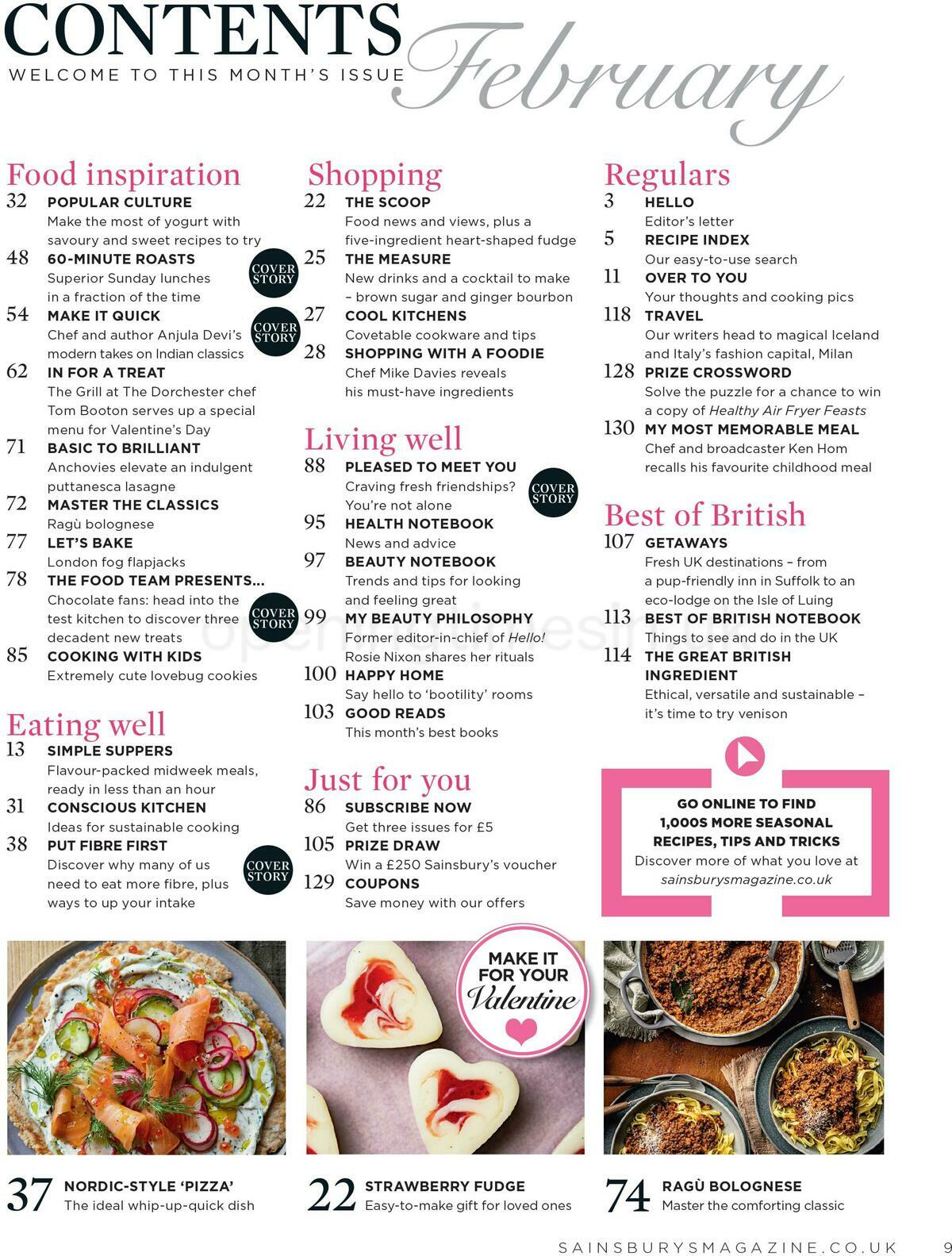 Sainsbury's Magazine February Offers from 1 February