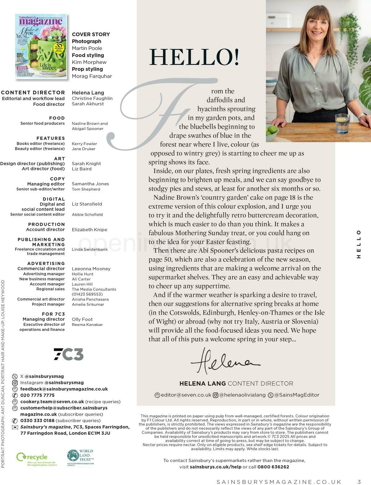 Sainsbury's Magazine March Offers from 10 March