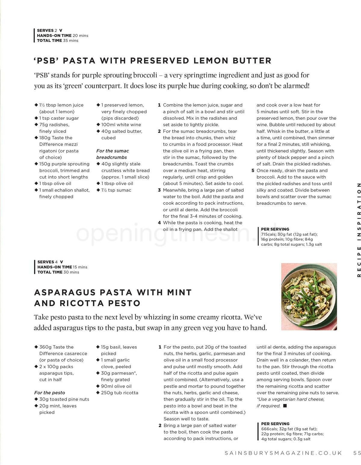 Sainsbury's Magazine March Offers from 10 March